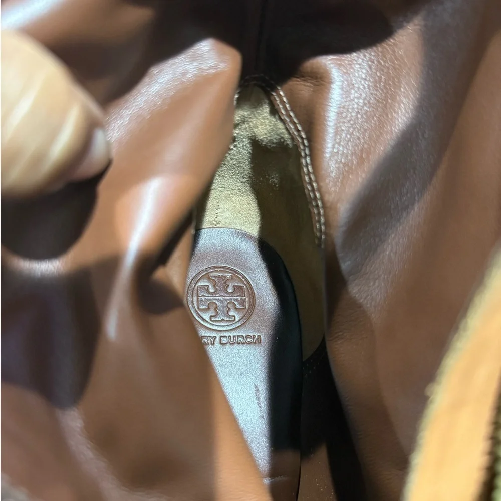 New Tory Burch Huxley Brown Leather Boots